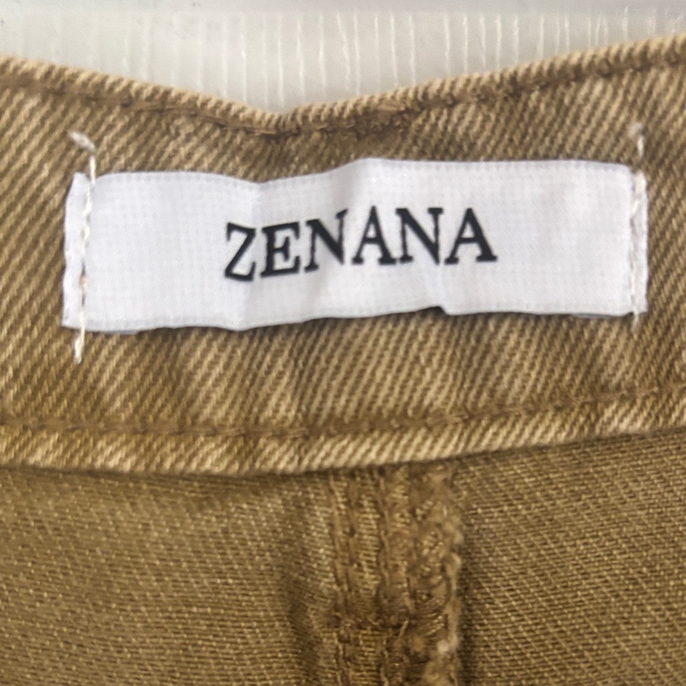 Zenana Olive Distressed Wide-Leg Jeans New with tags - Picture 3 of 11